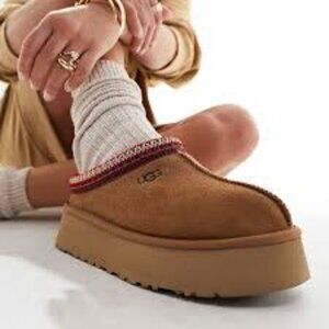 UGG  Tasman Platform Brown Loafers Moccasin Style Slip-Ons Women  Size 11